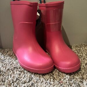 Totes Vibrant Pink toddler girls Rain Boots size 9/10